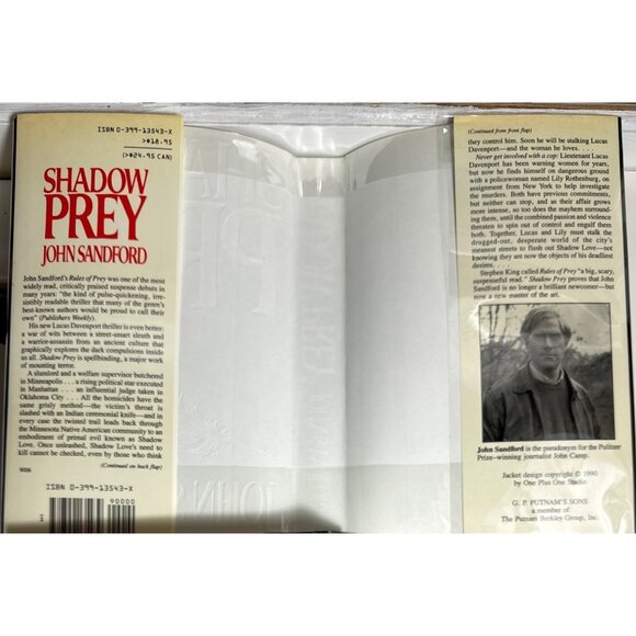 Shadow Prey John Sanford 1st Edition and Printing DJ 1990 G P Putnams Sons NY - Picture 2 of 13
